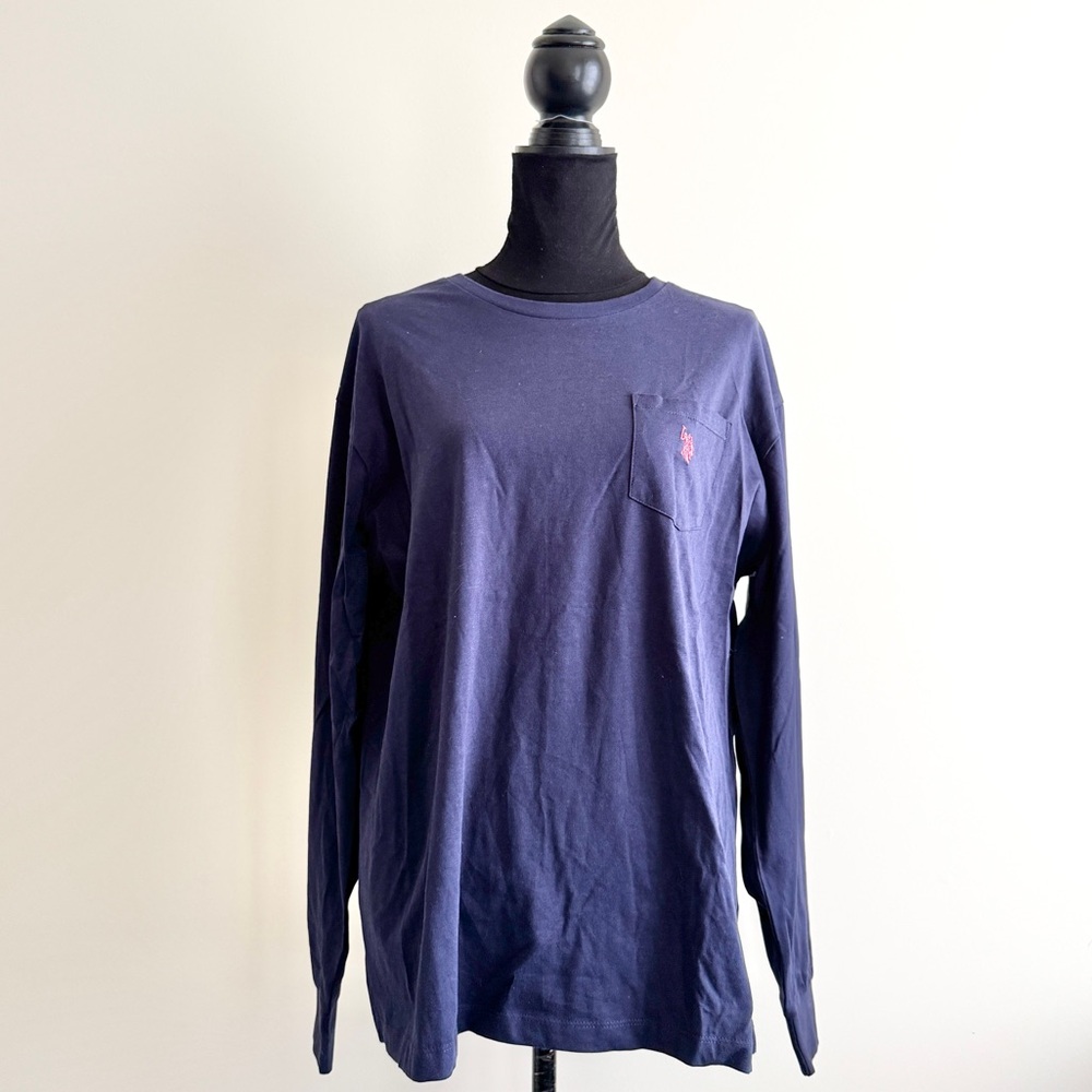 Men’s U.S. Polo Assn. Long Sleeve Shirt – Navy New with Tags casual lounge
